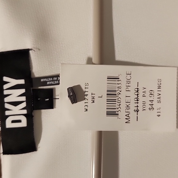 DKNY Open Sleeve Whit Cape Blouse Size L. NWT - Picture 4 of 4